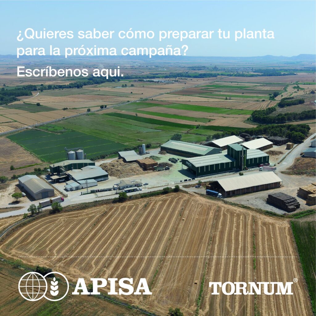Vista aérea de una planta deshidratadora de forrajes