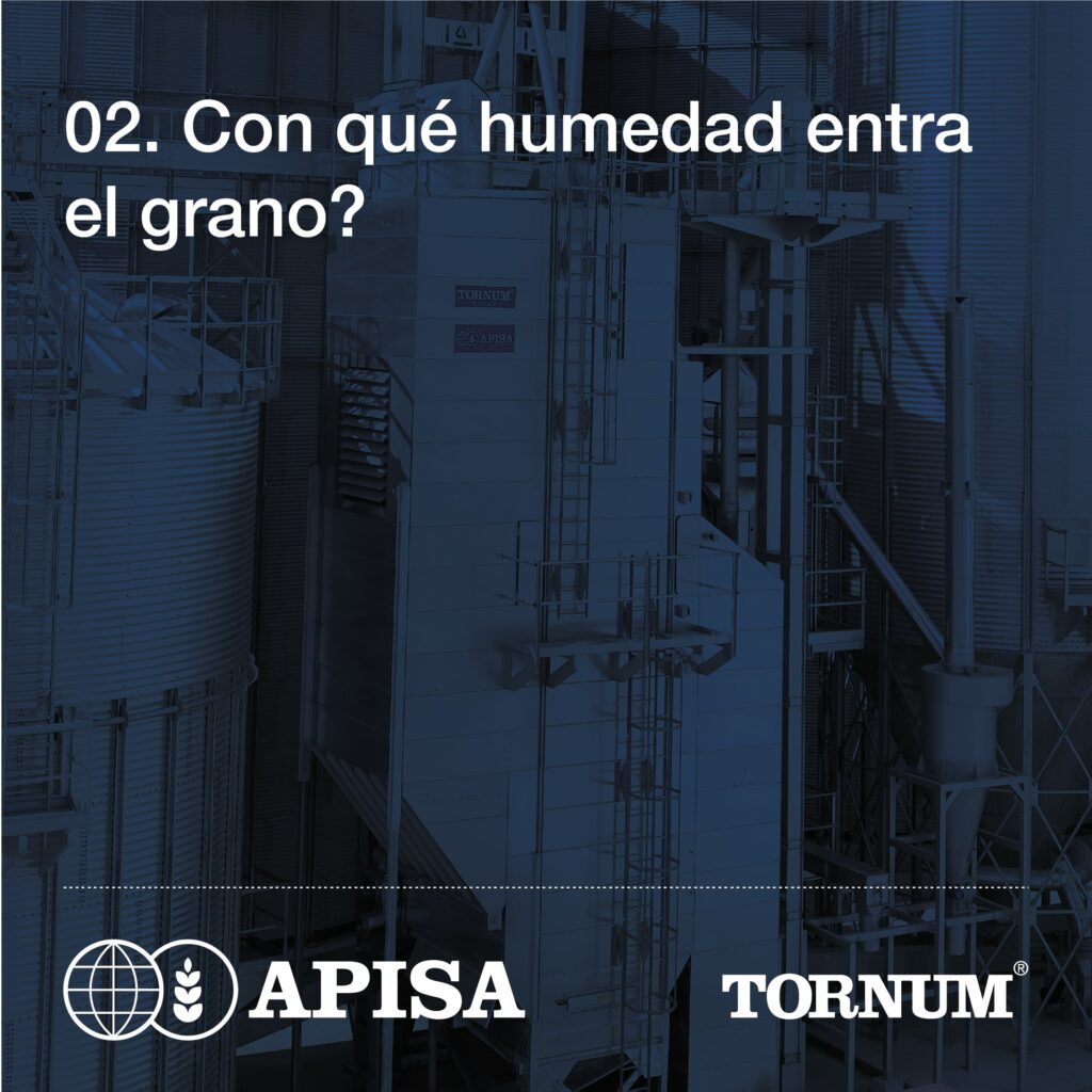 02. ¿Con qué humedad entra el grano?